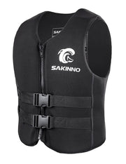 huraty front view swim jacket showing streamlined silhouette and secure fit benefits