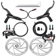 Hycline Zoom H876E front view showing complete brake kit and 180mm rotor for confident stopping