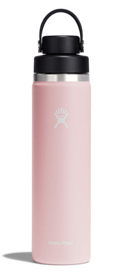 Hydro Flask front view in trillium pink showing bottle shape and color benefit: visible durable design