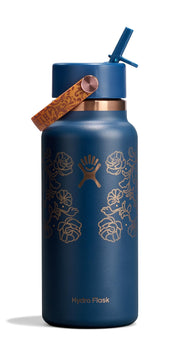 Hydro Flask front profile in Western Dark Blue showing durable finish and color