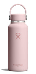 Hydro Flask front view in Trillium Pink showing compact design and portability