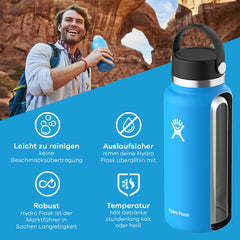 Hydro Flask Flex Cap close-up showing secure seal and easy carry