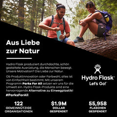 Hydro Flask in hand with Flex Strap illustrating comfortable transport