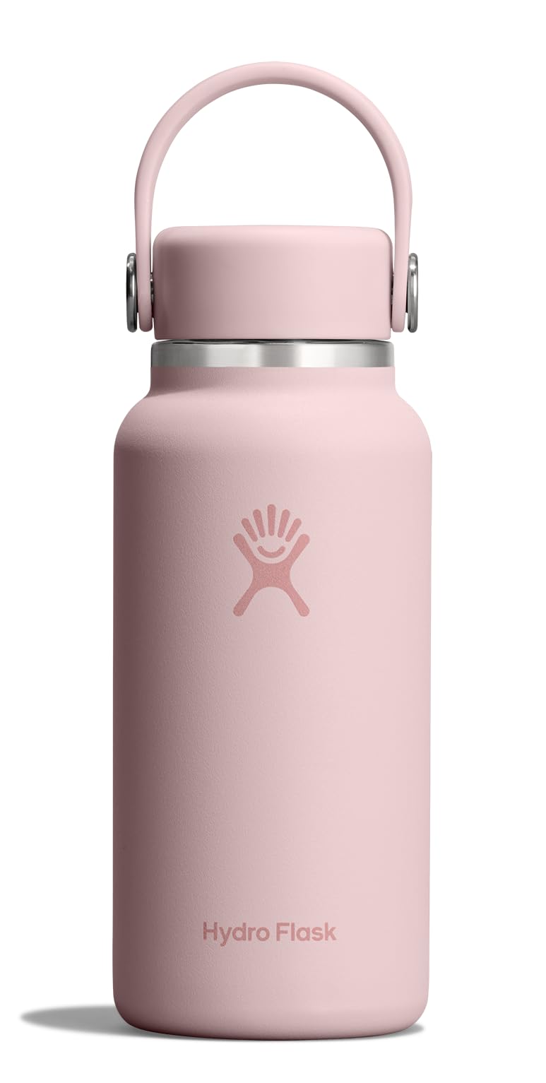 Hydro Flask Micro Bottle front view showing compact Trillium Pink and portable benefit