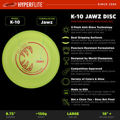 Hyperflite K-10 Jawz close-up of textured surface improving canine grip