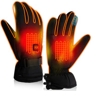 IFWATER front view showing black heated gloves and exterior benefit of waterproof protection