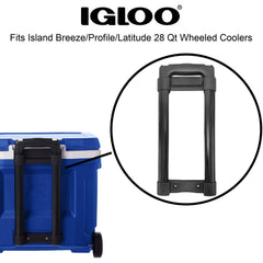 Igloo handle mounting holes with measurements for accurate fit verification benefit