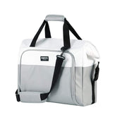 Igloo cooler front view in blue showing Repreve fabric and durable finish for sustainable style