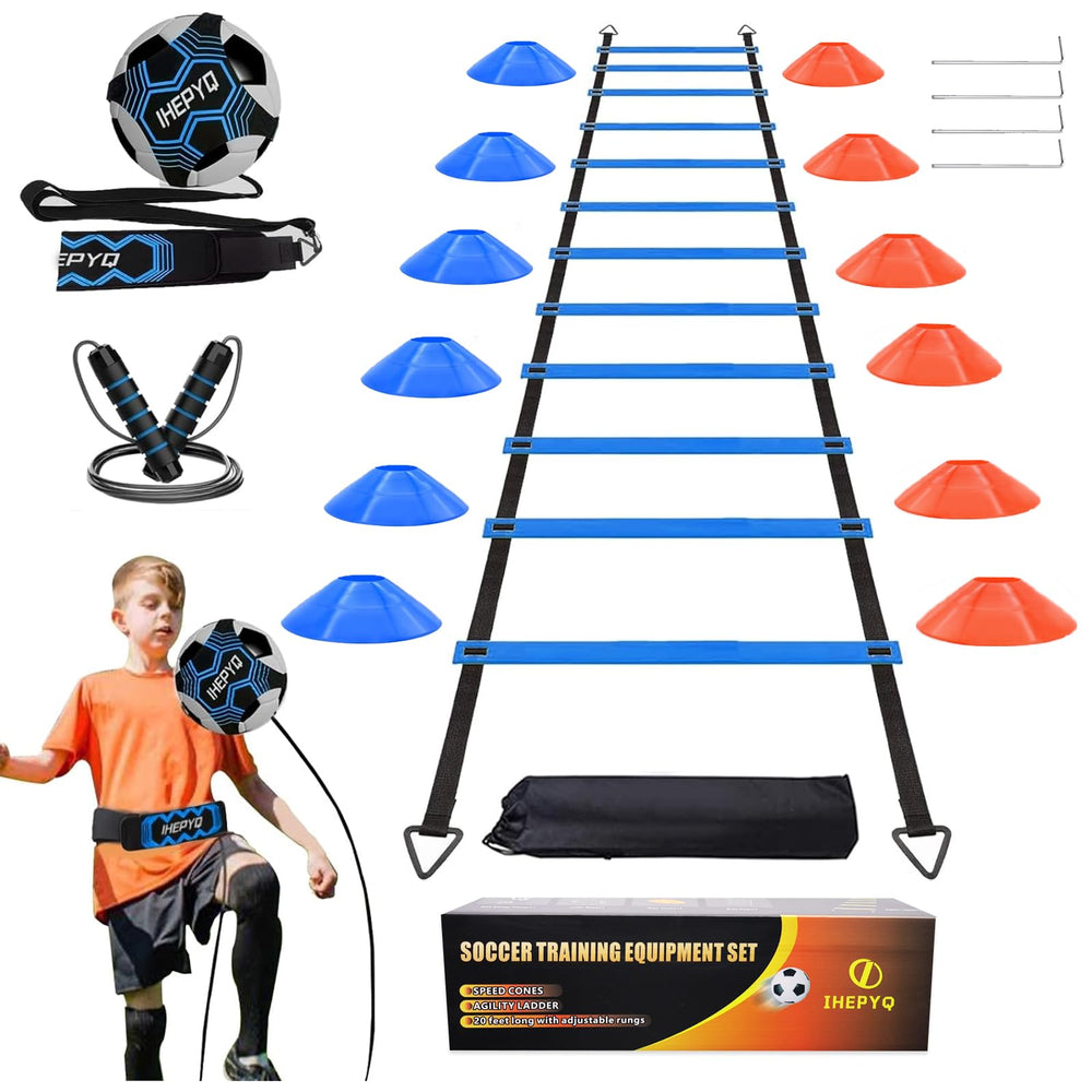 IHEPYQ front view of full blue training kit showing portability and completeness