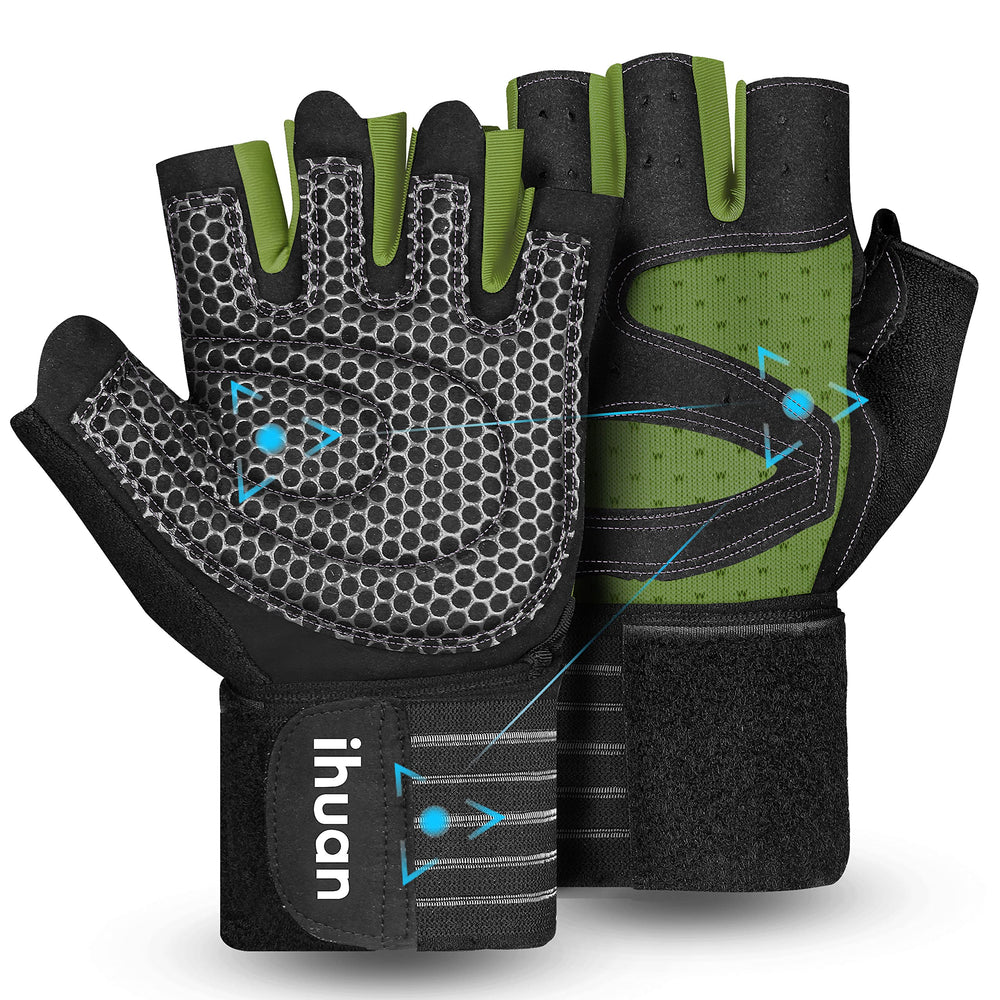 ihuan front view gloves showing full palm protection and reliable grip