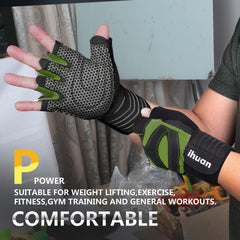 ihuan wrist wrap adjustment detail showing Velcro support for stable lifts