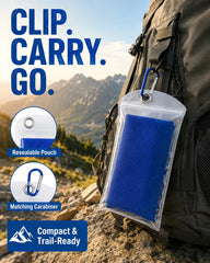 immoono waterproof carabiner bag clipped to backpack for convenient storage