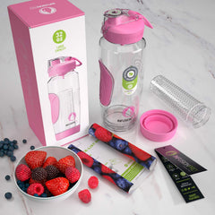 Infusion Pro removable strainer close-up filtering seeds for smoother pours