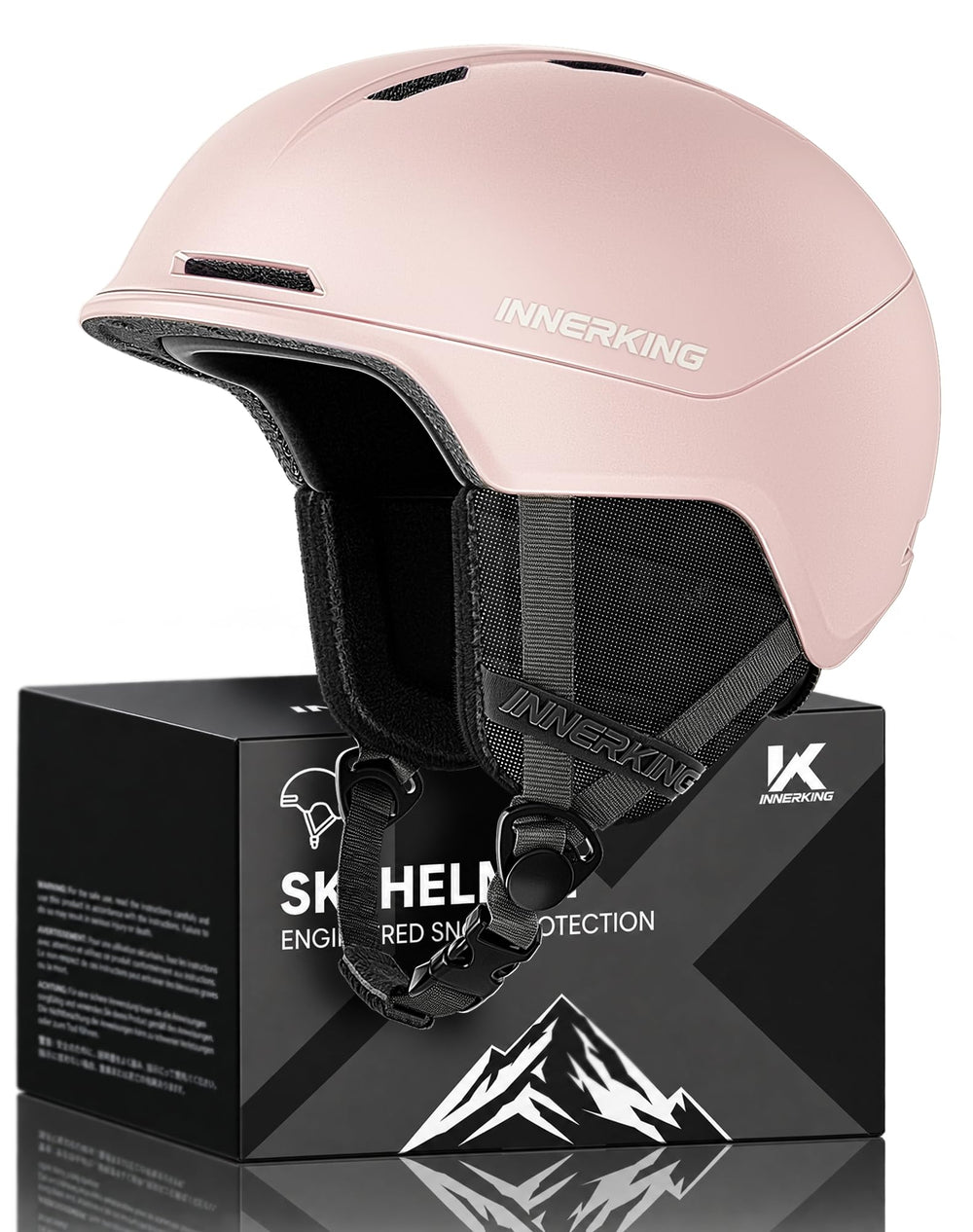 InnerKing front view of helmet showing sleek shell and secure fit for protection