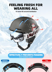 InnerKing helmet EPS foam and soft lining close-up for impact cushioning