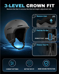 InnerKing helmet side profile highlighting goggle clip and secure fit for riding