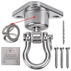 IOH front view of swivel hanger showing solid rustproof construction and safety