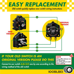 IOOBLBEI mounting holes and included screw kit for secure fitment