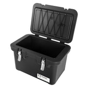 IRIS Ohyama Hugel front view showing rugged rotomolded shell and lid benefit durability