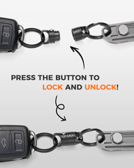 IUMIUN close-up of magnetic and mechanical lock with clear durability benefit