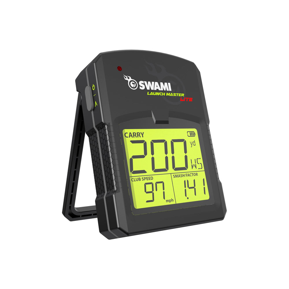 Izzo Swami Launch Master Lite front view showing compact monitor and quick readings benefit portability