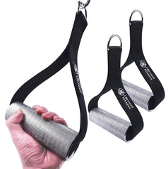 J Bryant front view thick gym handles showing durable aluminum grip benefit