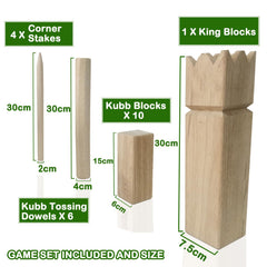 JacJoe All Pro close-up of king and kubb blocks showing smooth finish and safe edges