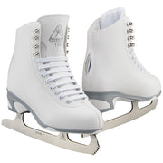 Jackson Ultima front view showing boot shape and chrome insert for comfortable support