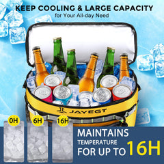 JAYEGT cooler top open with bottles visible for fast access benefit