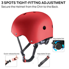 JBM helmet close-up of strap and buckle for quick adjustment benefit