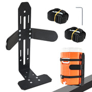 JDMON front view mounted on trailer showing secure bucket hold and quick access