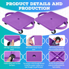 Jerify four colored scooter boards arranged demonstrating variety for team play benefit