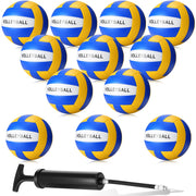 Jerify front packaging showing 12 volleyballs and included pump for ready-to-play convenience