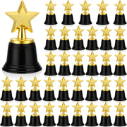 Jerify front view of gold star trophies showcasing polished finish and value