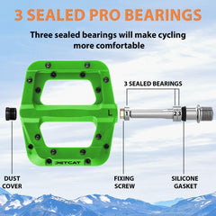 JETCAT pedal anti-skid pins detail providing improved traction