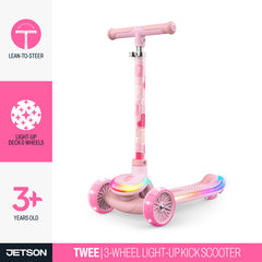 Jetson Twee LavaTech deck LEDs glowing for visibility and playful personalization