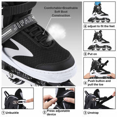 JIFAR skates in use on pavement demonstrating stable outdoor performance