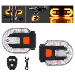 JINRUITOP front view of dual rear bike lights showing compact design and visibility benefit