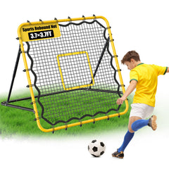 JIRTEMOT front view of rebounder showing full frame and net for reliable practice