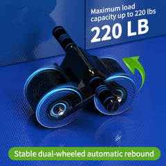 JJM ab roller foam handle detail offering comfortable grip and wrist support