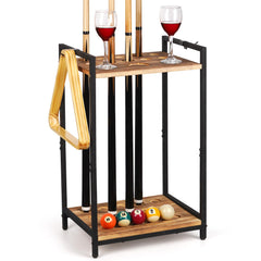 Jolensoy cue rack front view showing organized storage and tidy game room benefit