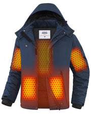 joohoo parka front view showing design and weatherproof shell for warmth