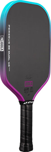 JOOLA Perseus front view showing shape and edge guard, improves visual confidence