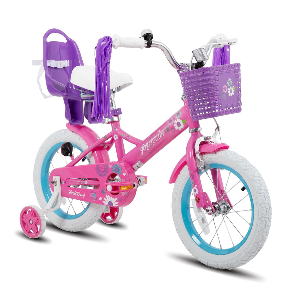 JOYSTAR bike front angle showing fuchsia frame and playful design for visibility