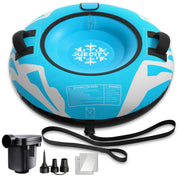 Juecity front view inflated tube showing sturdy canvas and comfortable seat benefit: lasting rides