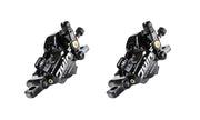 Juin Tech front caliper view showing sleek black finish and durable construction for reliable stopping