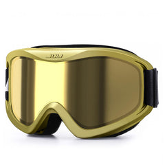 JULI gold goggles front view showing clear lens and stylish frame benefit clarity