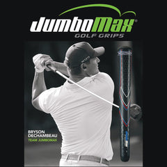 JumboMax Ultralite beside standard grip showing oversized profile advantage