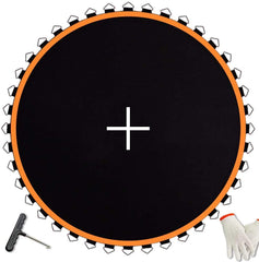 Jump Tastic Trampoline front view of 127-inch mat showing fit and brand durability