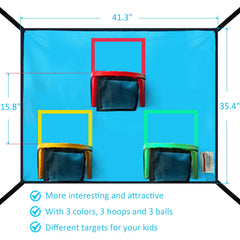 Jump Tastic Trampoline three soft balls on mat offering immediate multiplayer use